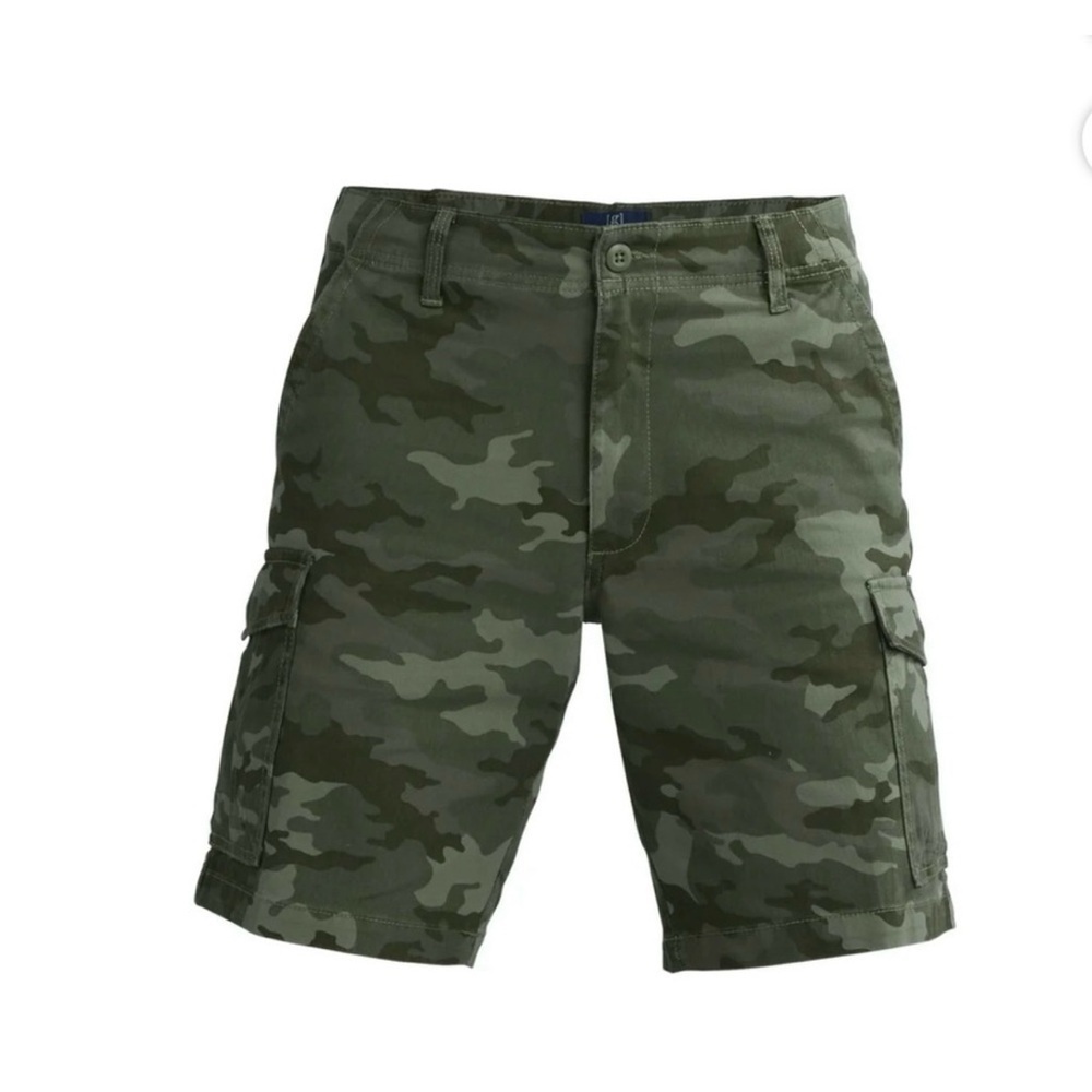 George Men's Green Camouflage Cargo Shorts